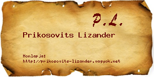 Prikosovits Lizander névjegykártya